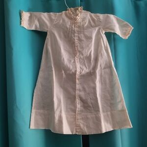 Imfant Cream Cotton Muslin Nightgown - Soft Sleepwear See Measurements